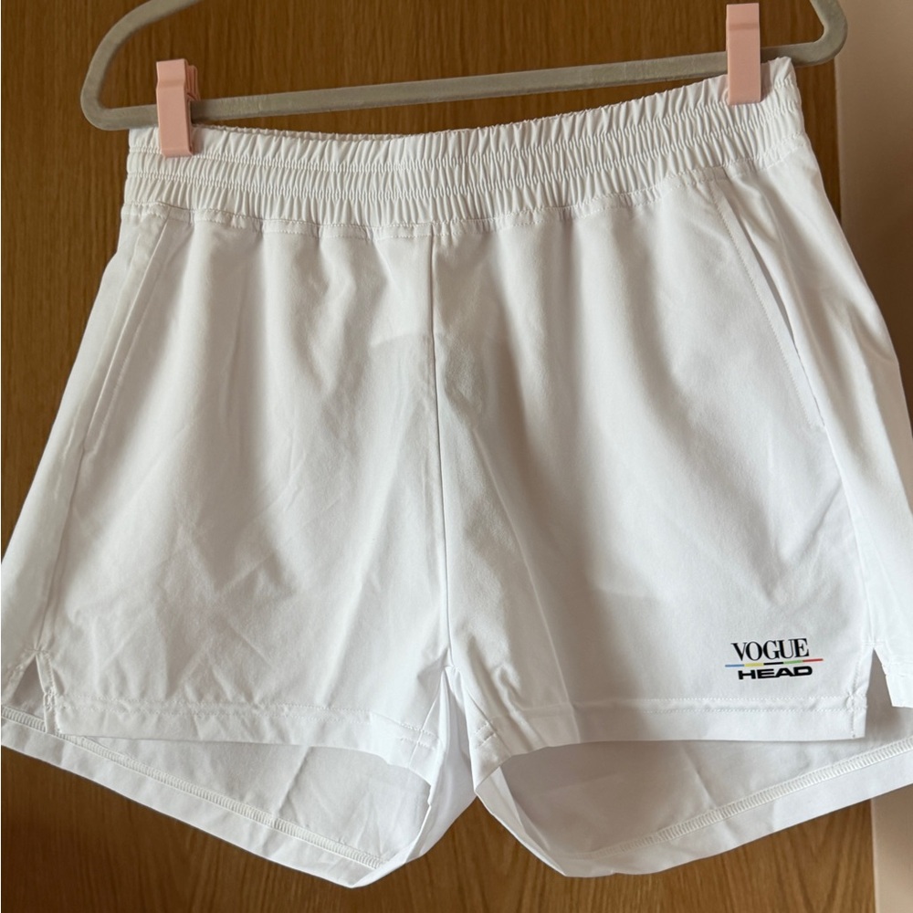 Head Women's White Athletic Shorts with Vogue Logo